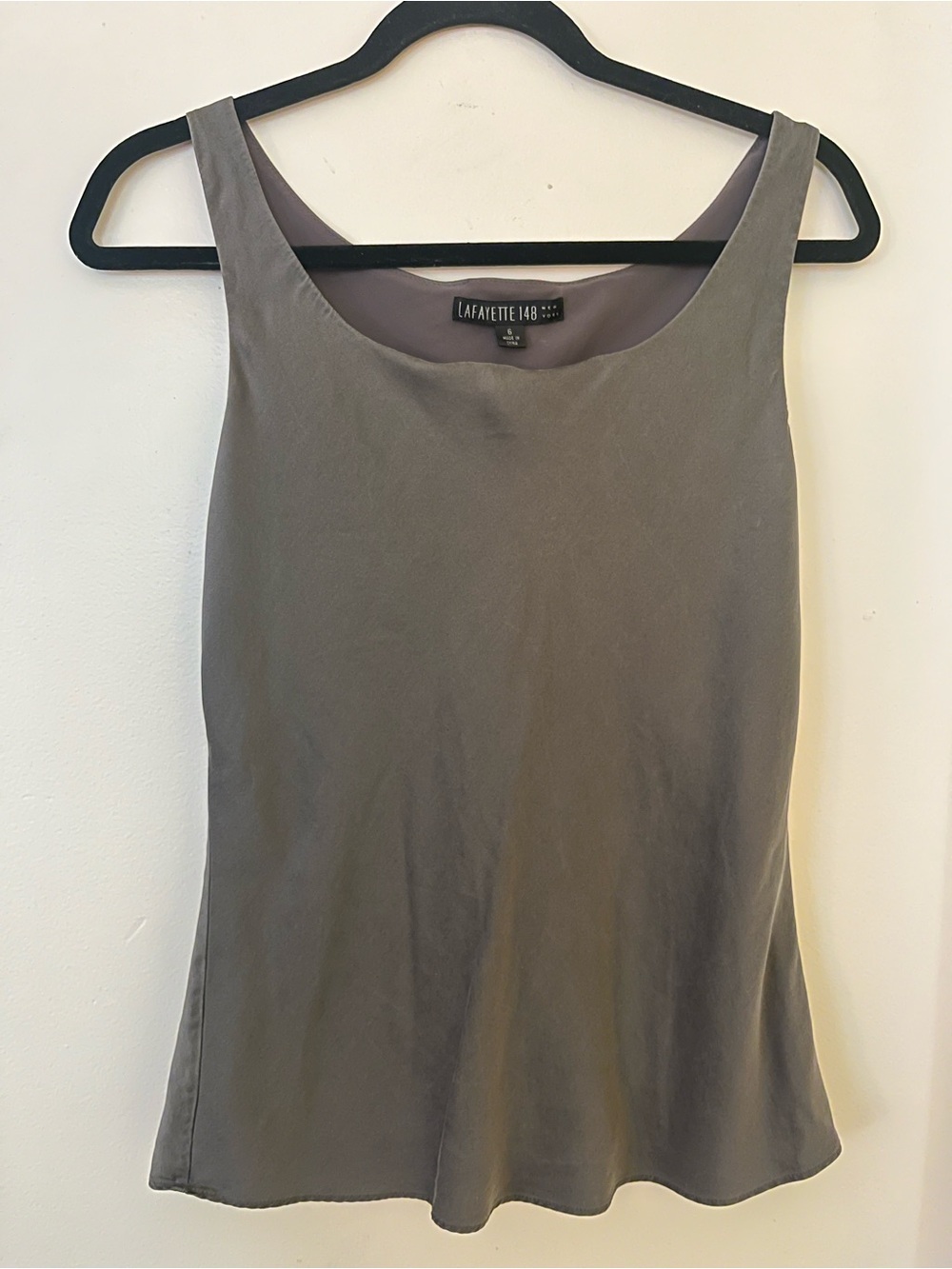 Lafayette 148 Grey 100% Silk Shell Tank 6